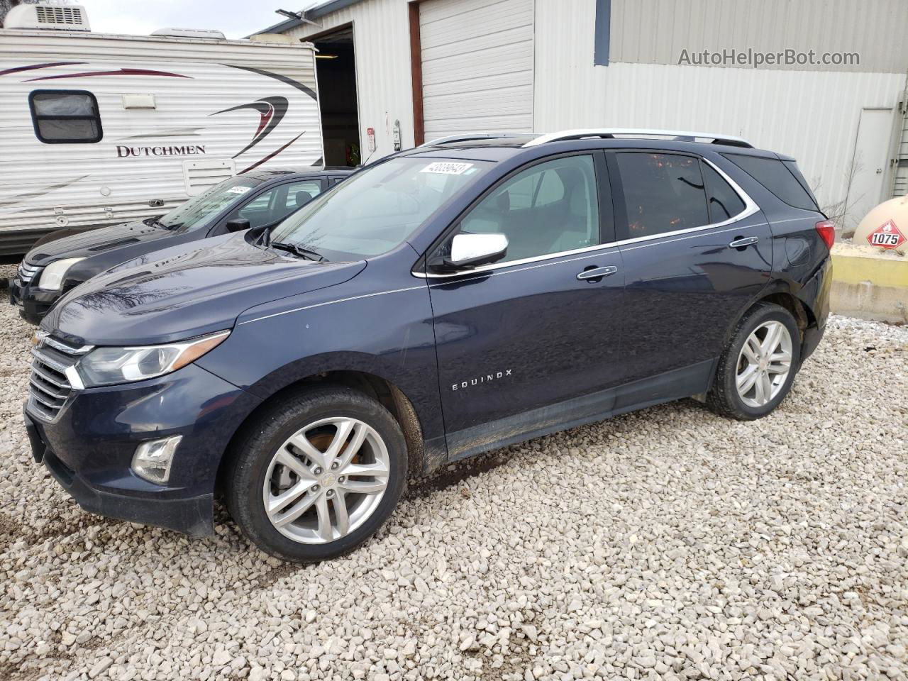 2019 Chevrolet Equinox Premier Синий vin: 3GNAXYEX7KL285247