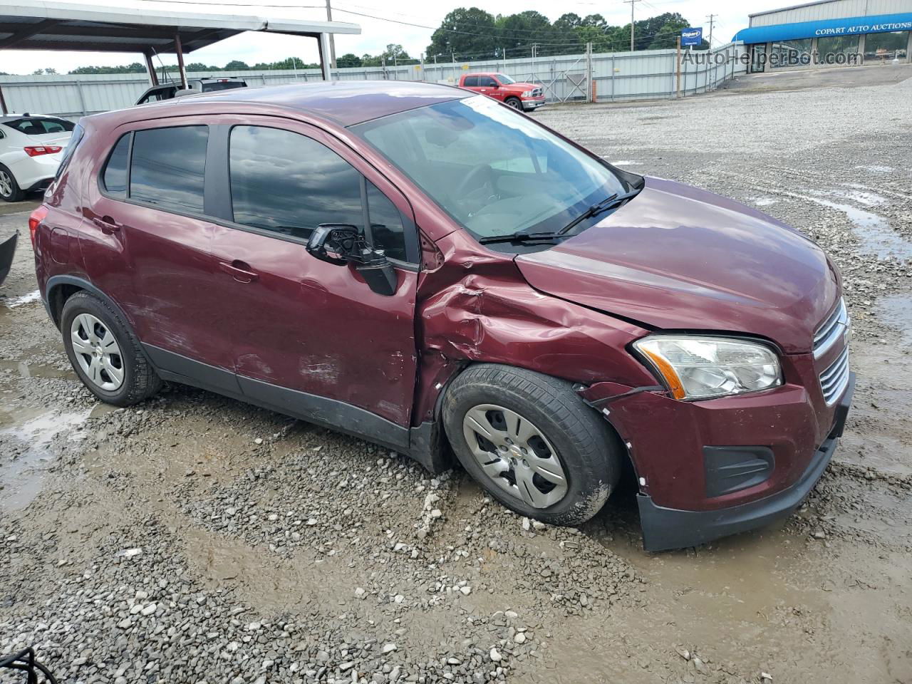 2016 Chevrolet Trax Ls Red vin: 3GNCJKSB0GL158606