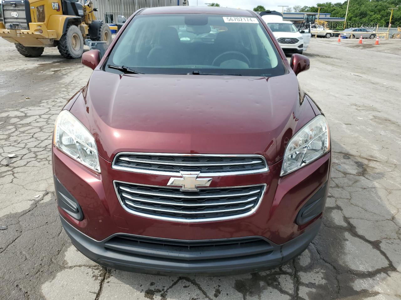 2016 Chevrolet Trax Ls Maroon vin: 3GNCJKSB0GL249729