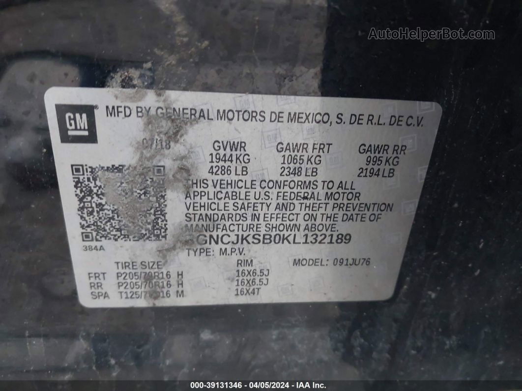 2019 Chevrolet Trax Ls Black vin: 3GNCJKSB0KL132189