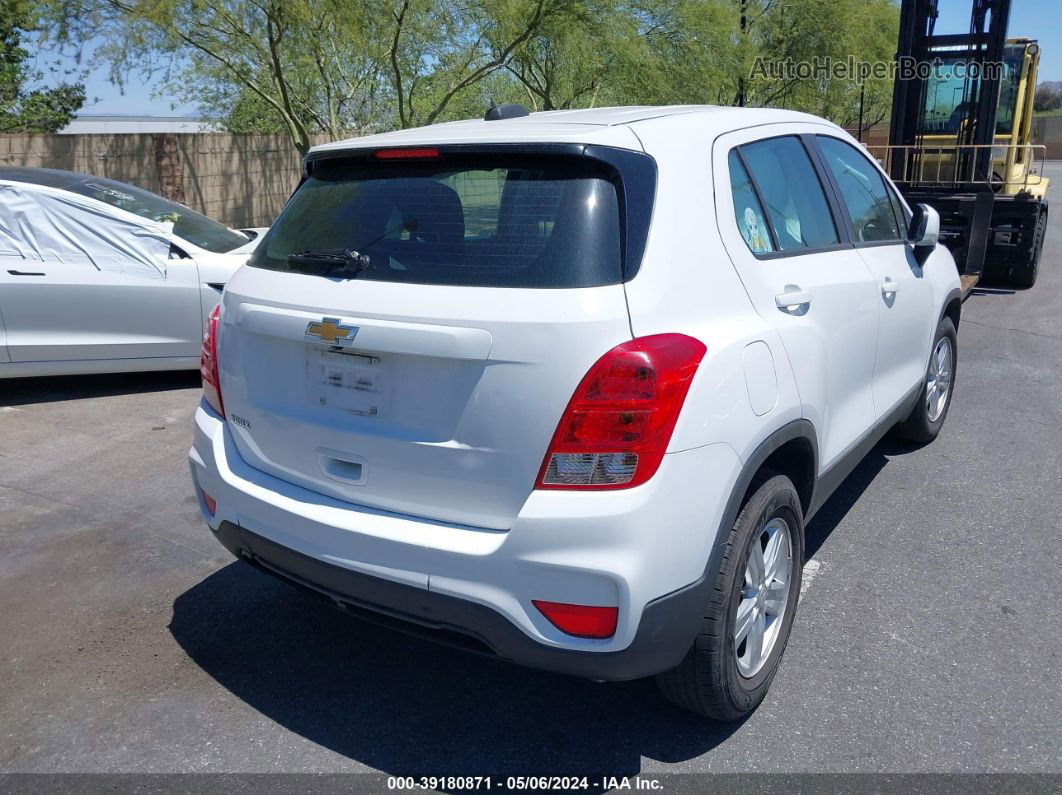 2019 Chevrolet Trax Ls White vin: 3GNCJKSB0KL381611