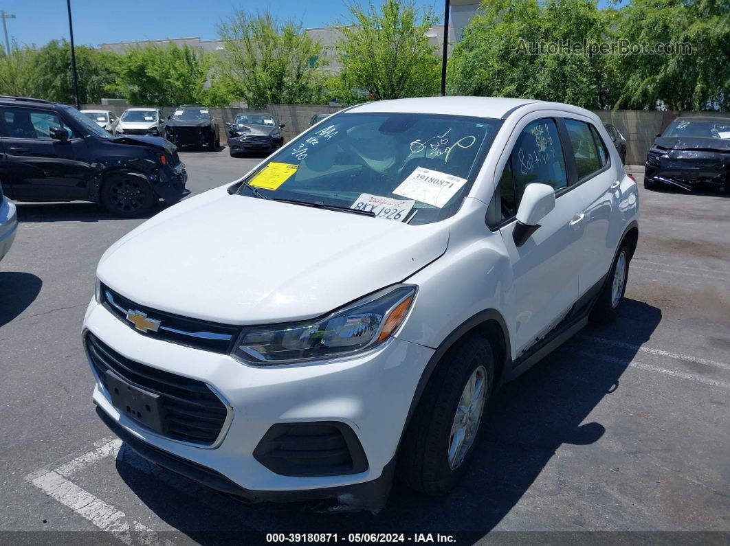 2019 Chevrolet Trax Ls White vin: 3GNCJKSB0KL381611