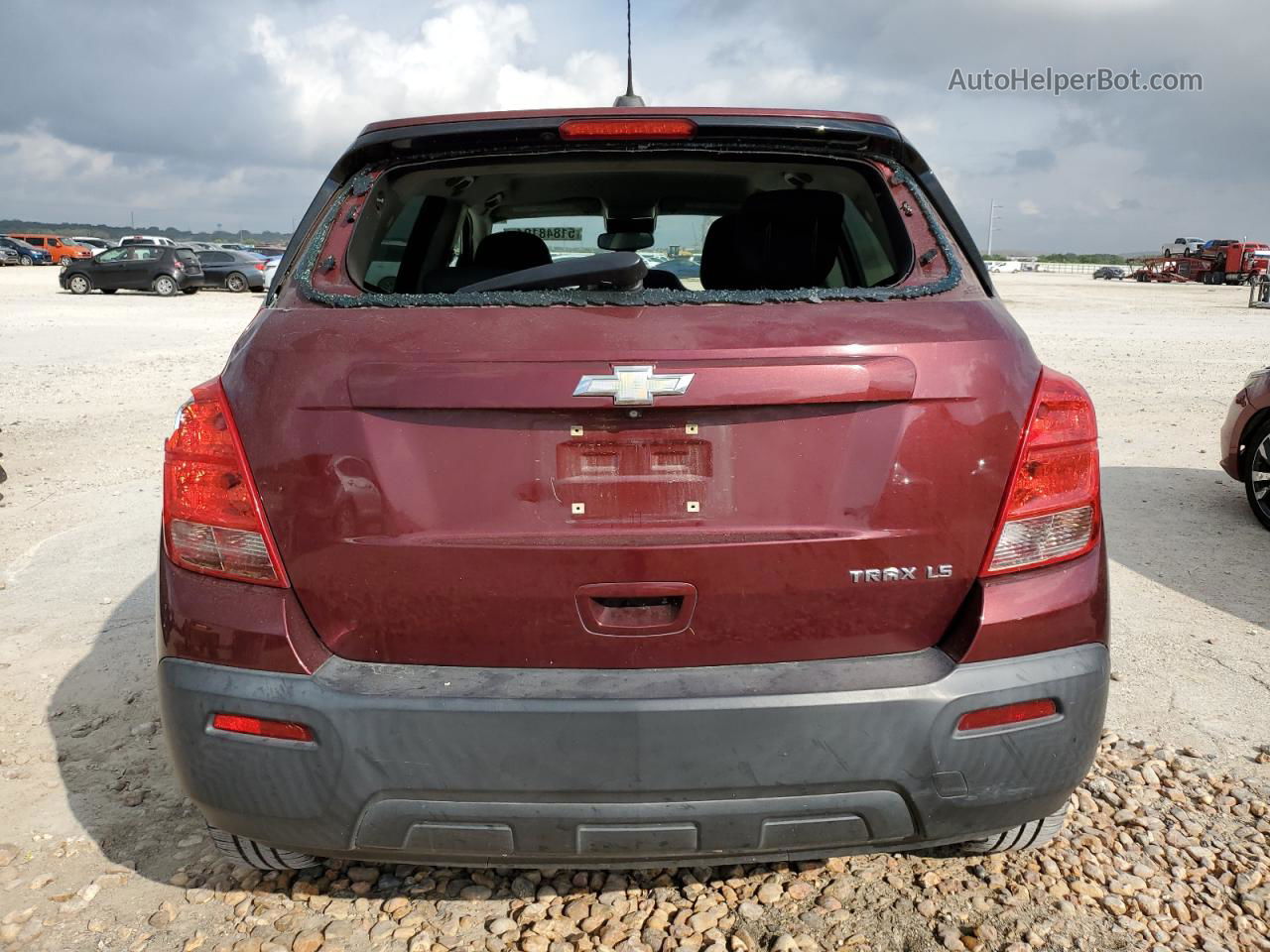 2016 Chevrolet Trax Ls Burgundy vin: 3GNCJKSB1GL124030