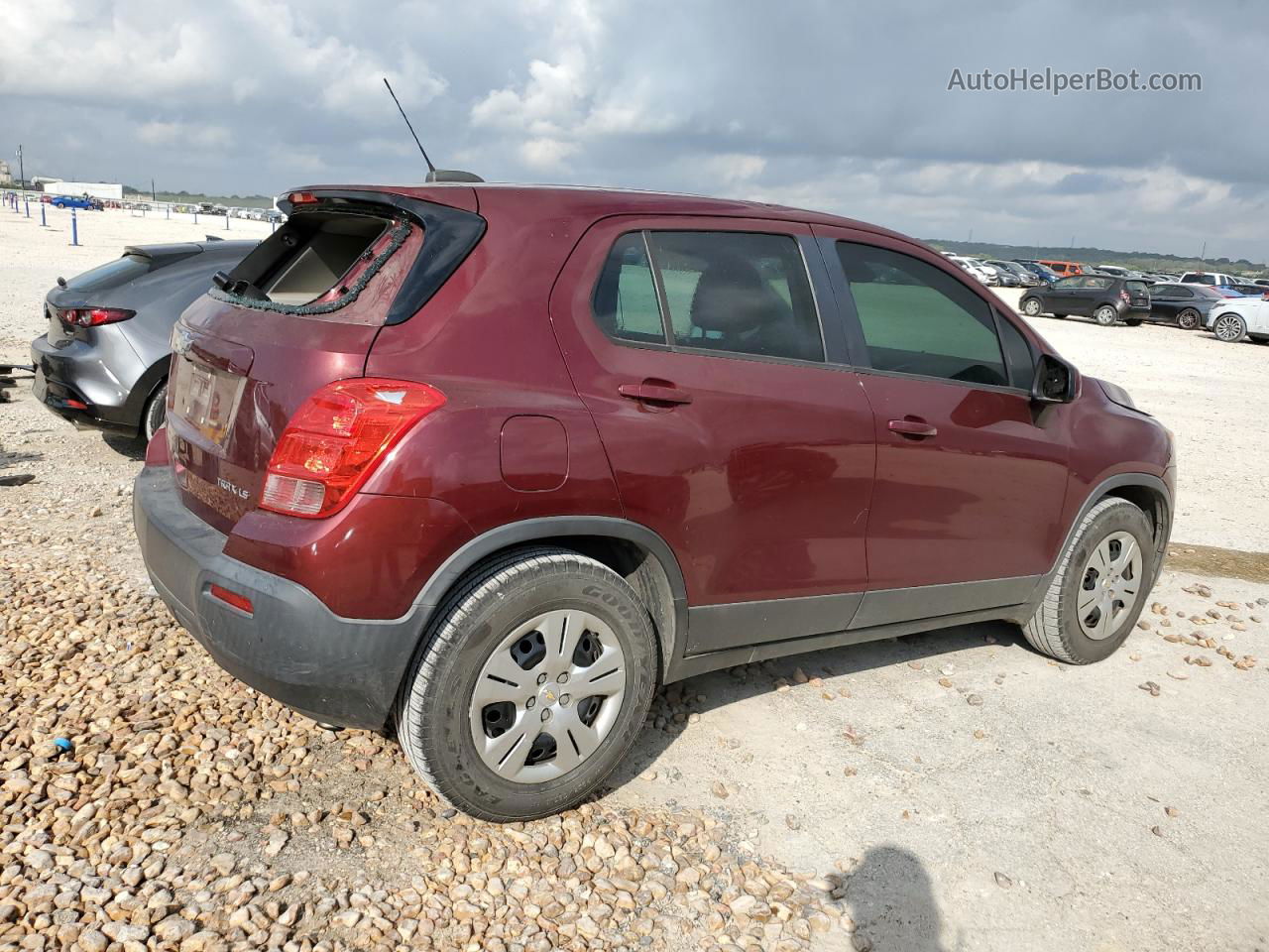 2016 Chevrolet Trax Ls Burgundy vin: 3GNCJKSB1GL124030