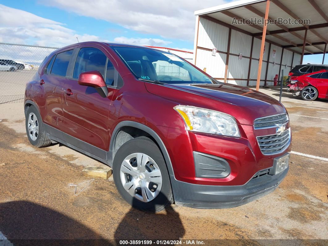 2016 Chevrolet Trax 1ls Maroon vin: 3GNCJKSB1GL275322