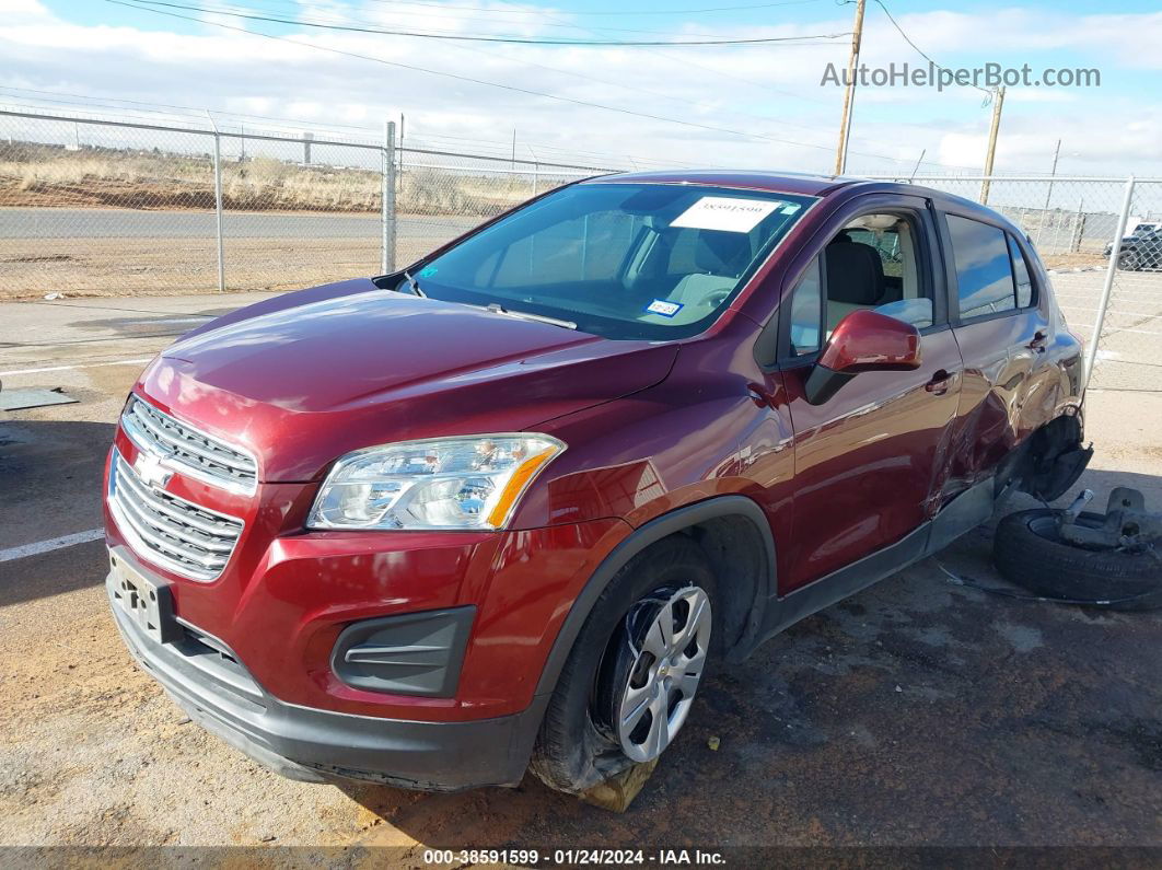 2016 Chevrolet Trax 1ls Maroon vin: 3GNCJKSB1GL275322