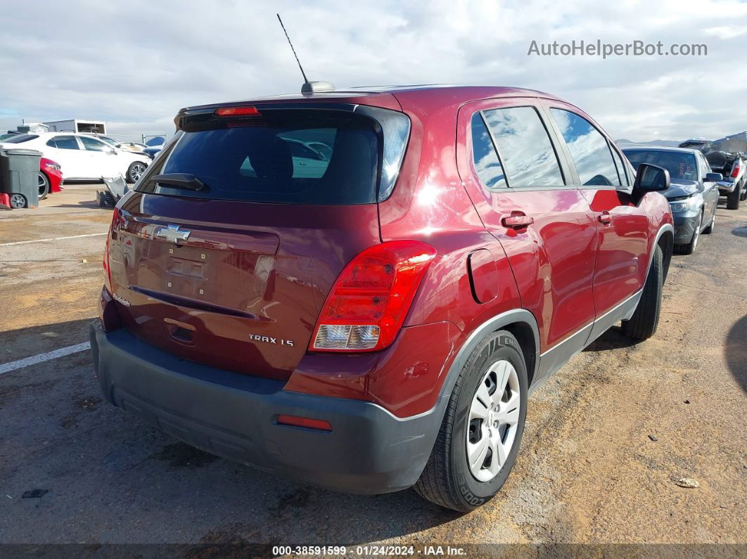 2016 Chevrolet Trax 1ls Maroon vin: 3GNCJKSB1GL275322