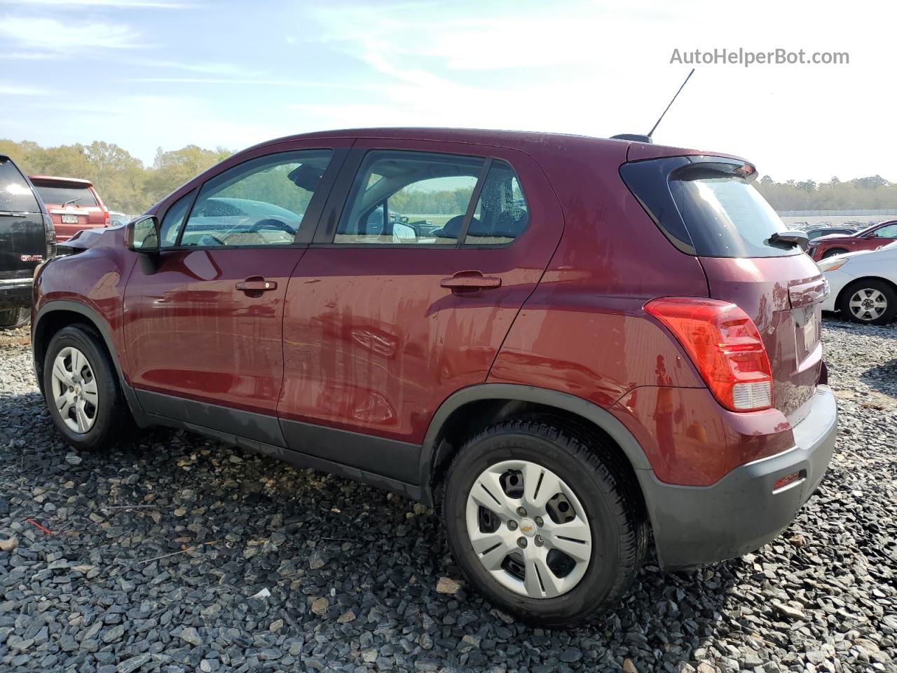 2016 Chevrolet Trax Ls Burgundy vin: 3GNCJKSB2GL140205