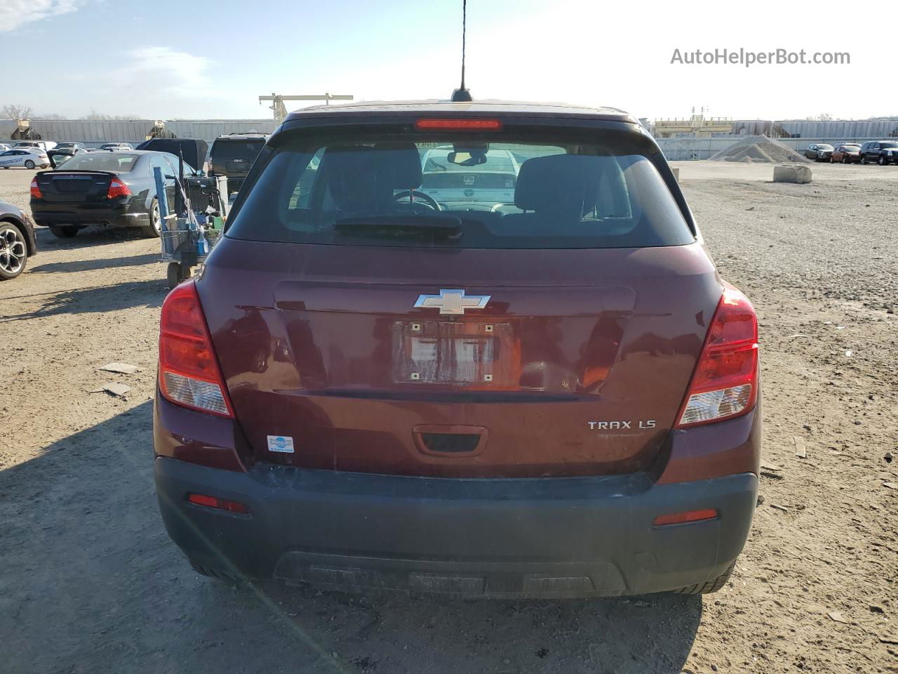 2016 Chevrolet Trax Ls Maroon vin: 3GNCJKSB3GL150998