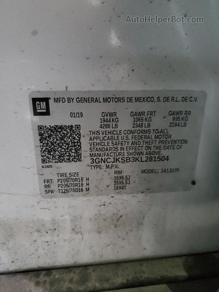 2019 Chevrolet Trax Ls Silver vin: 3GNCJKSB3KL281504