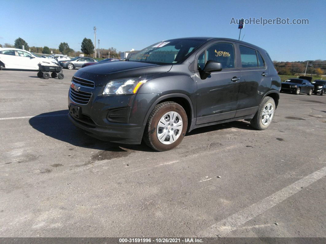 2016 Chevrolet Trax 1ls Gray vin: 3GNCJKSB4GL280451