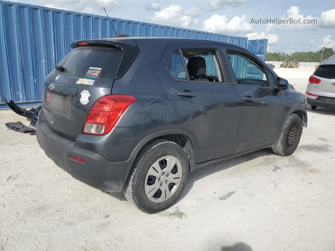 2016 Chevrolet Trax Ls Gray vin: 3GNCJKSB6GL127182