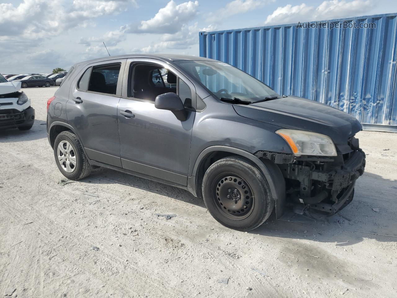 2016 Chevrolet Trax Ls Gray vin: 3GNCJKSB6GL127182