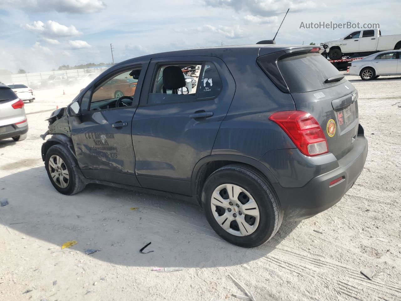 2016 Chevrolet Trax Ls Gray vin: 3GNCJKSB6GL127182