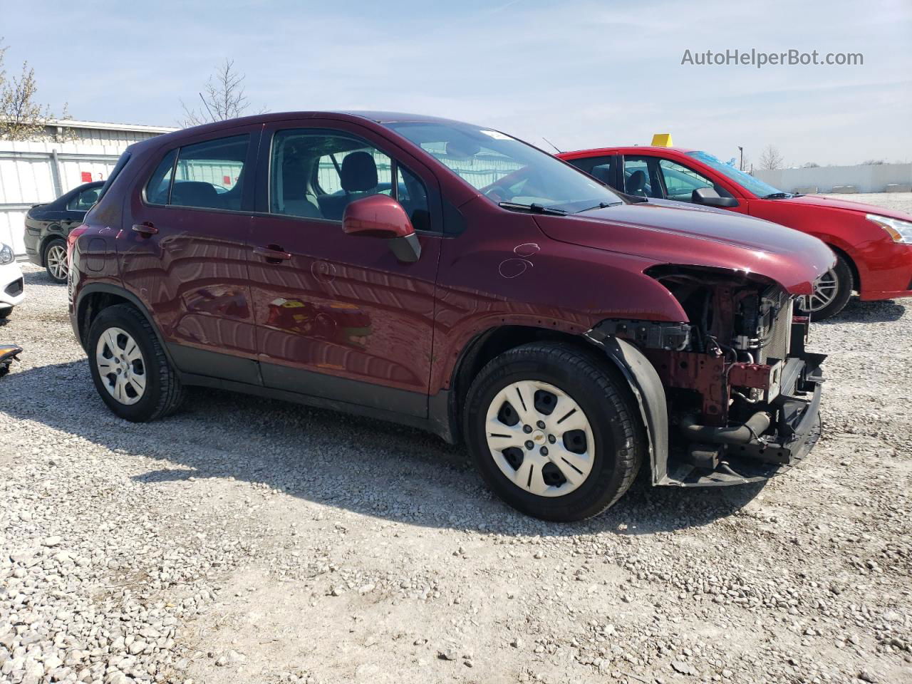 2016 Chevrolet Trax Ls Red vin: 3GNCJKSB6GL240467