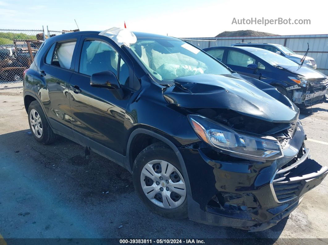 2019 Chevrolet Trax Ls Black vin: 3GNCJKSB6KL161177