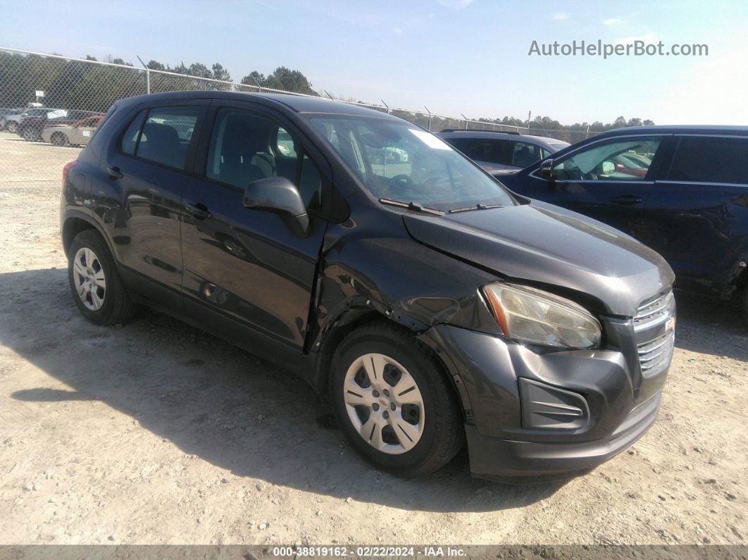 2016 Chevrolet Trax 1ls Gray vin: 3GNCJKSB7GL234838