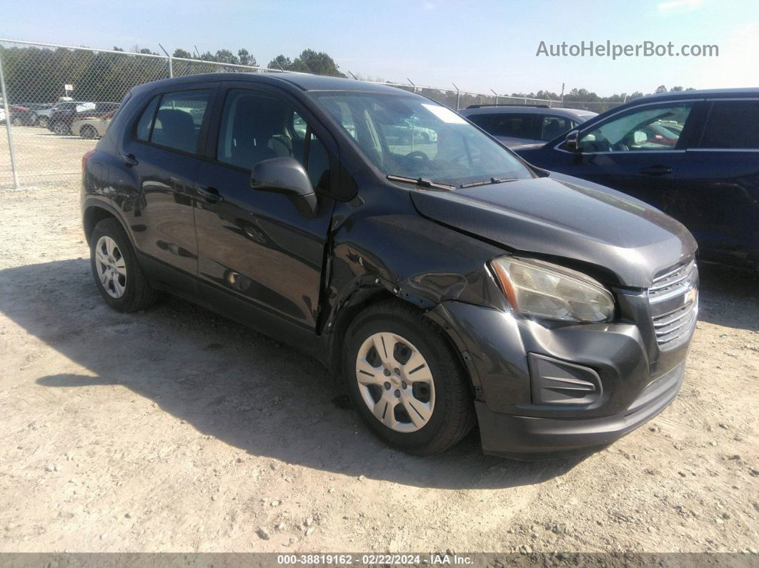 2016 Chevrolet Trax 1ls Gray vin: 3GNCJKSB7GL234838