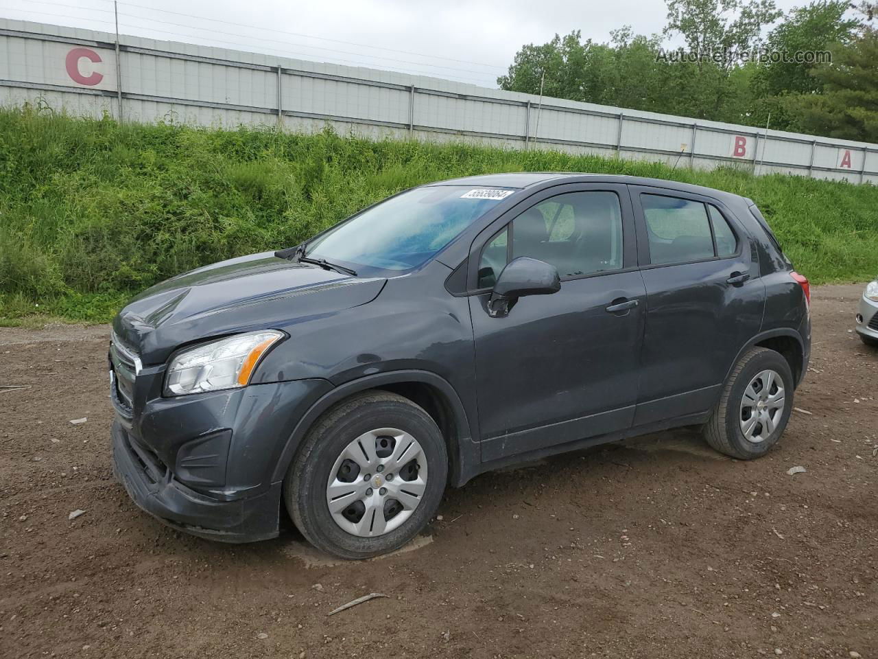 2016 Chevrolet Trax Ls Серый vin: 3GNCJKSB8GL154772