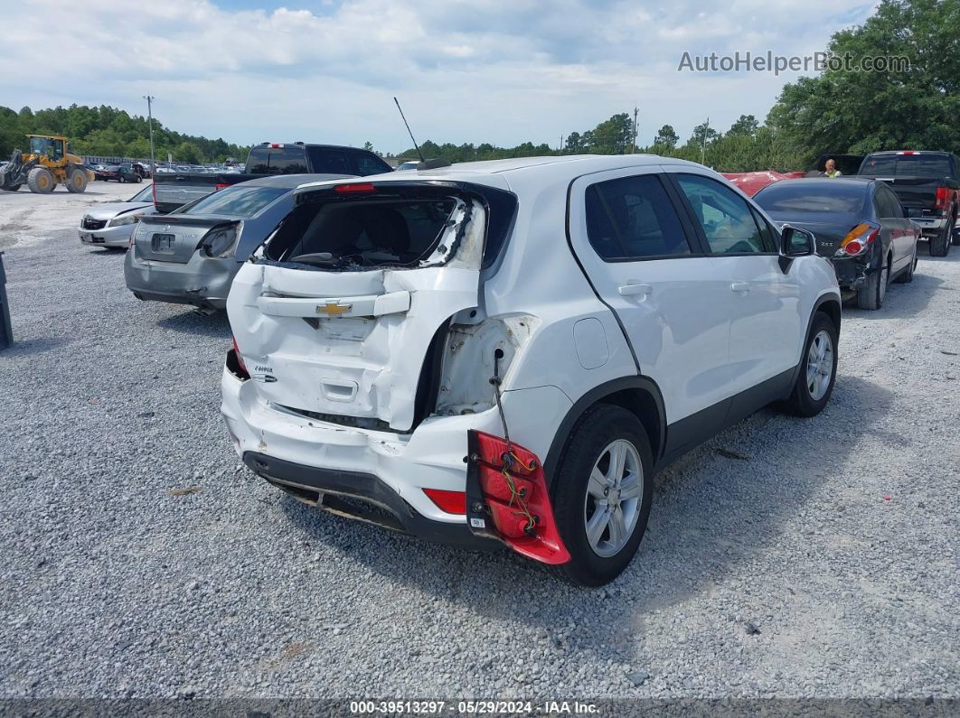 2019 Chevrolet Trax Ls White vin: 3GNCJKSB9KL214275