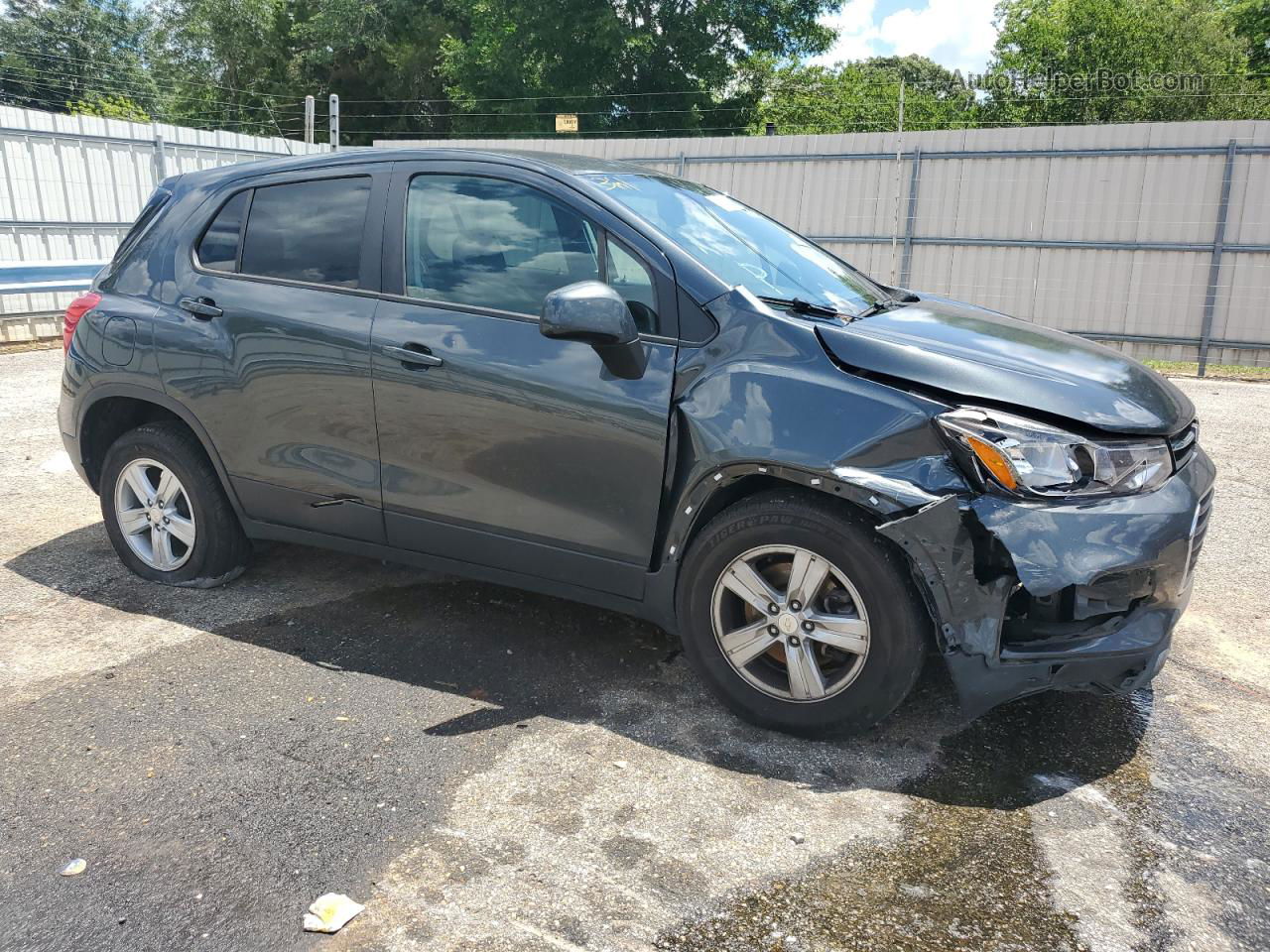 2019 Chevrolet Trax Ls Gray vin: 3GNCJKSB9KL381347