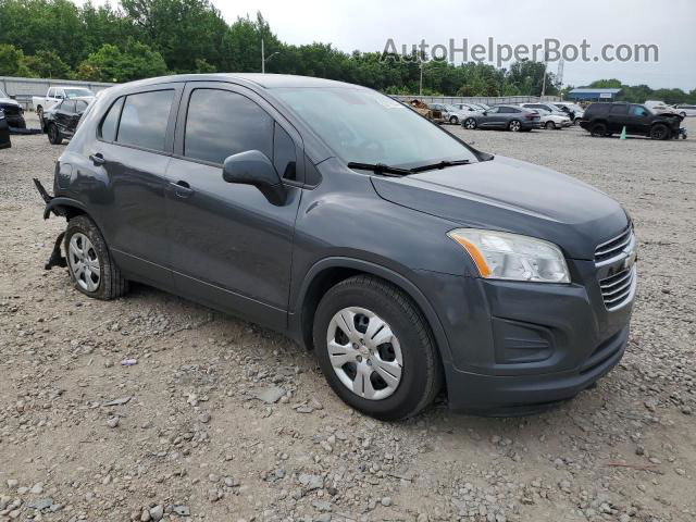 2016 Chevrolet Trax Ls Gray vin: 3GNCJKSBXGL245557