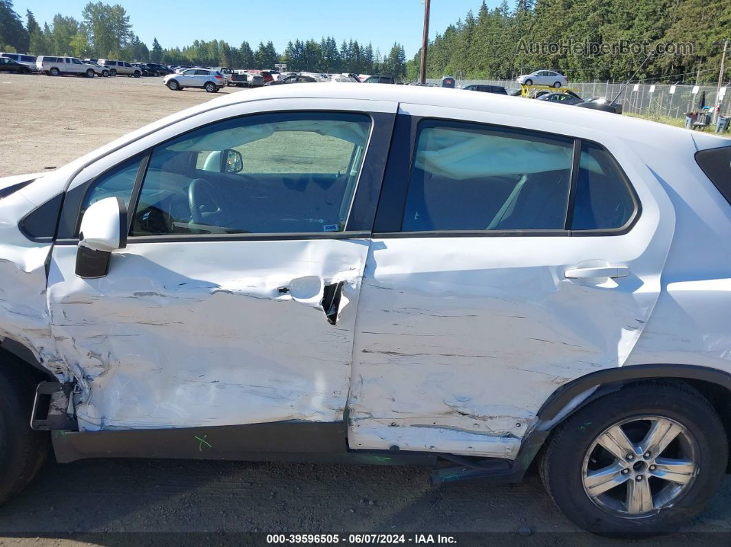 2019 Chevrolet Trax Ls White vin: 3GNCJKSBXKL322601