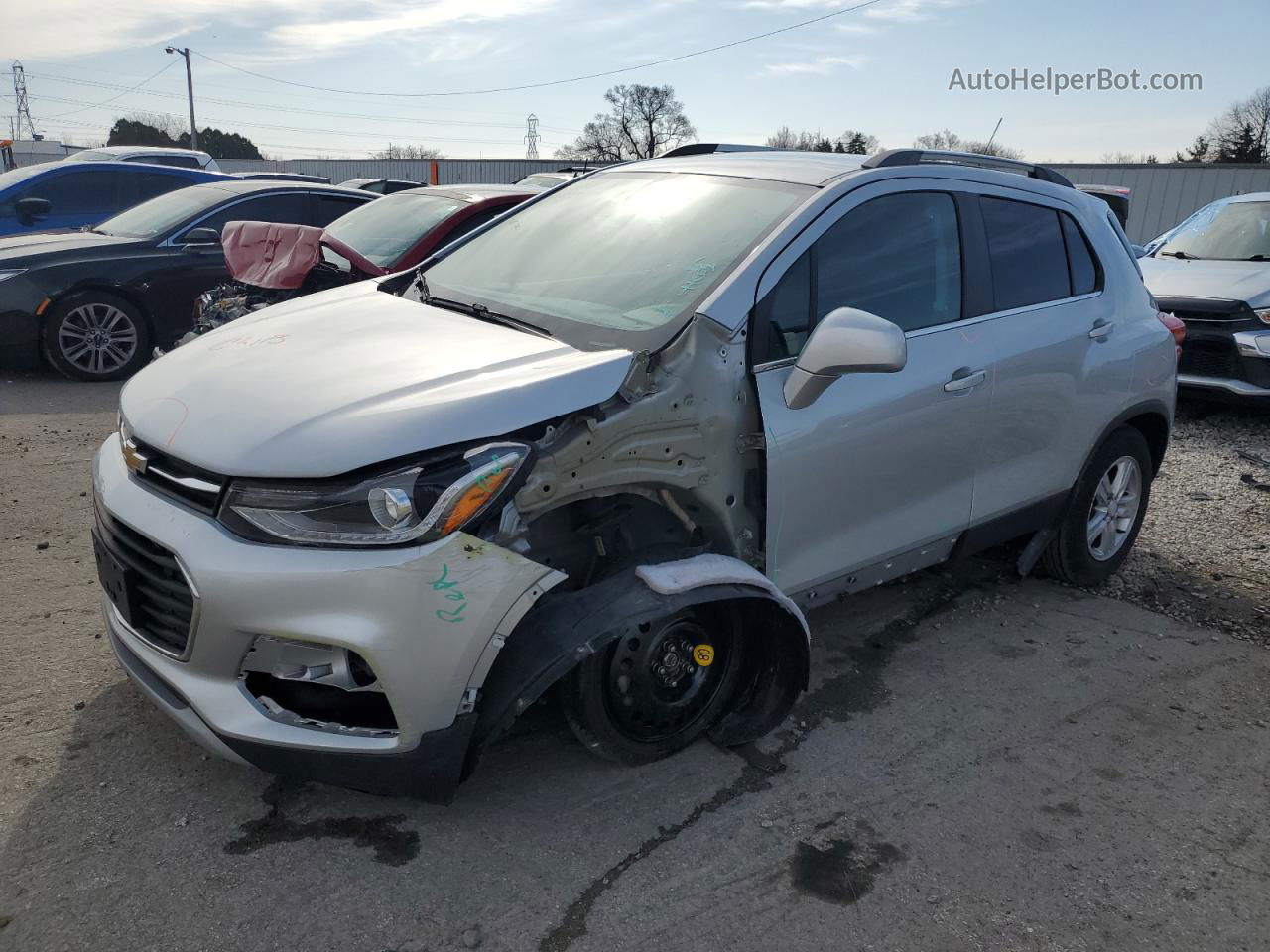 2019 Chevrolet Trax 1lt Серый vin: 3GNCJLSB1KL402729