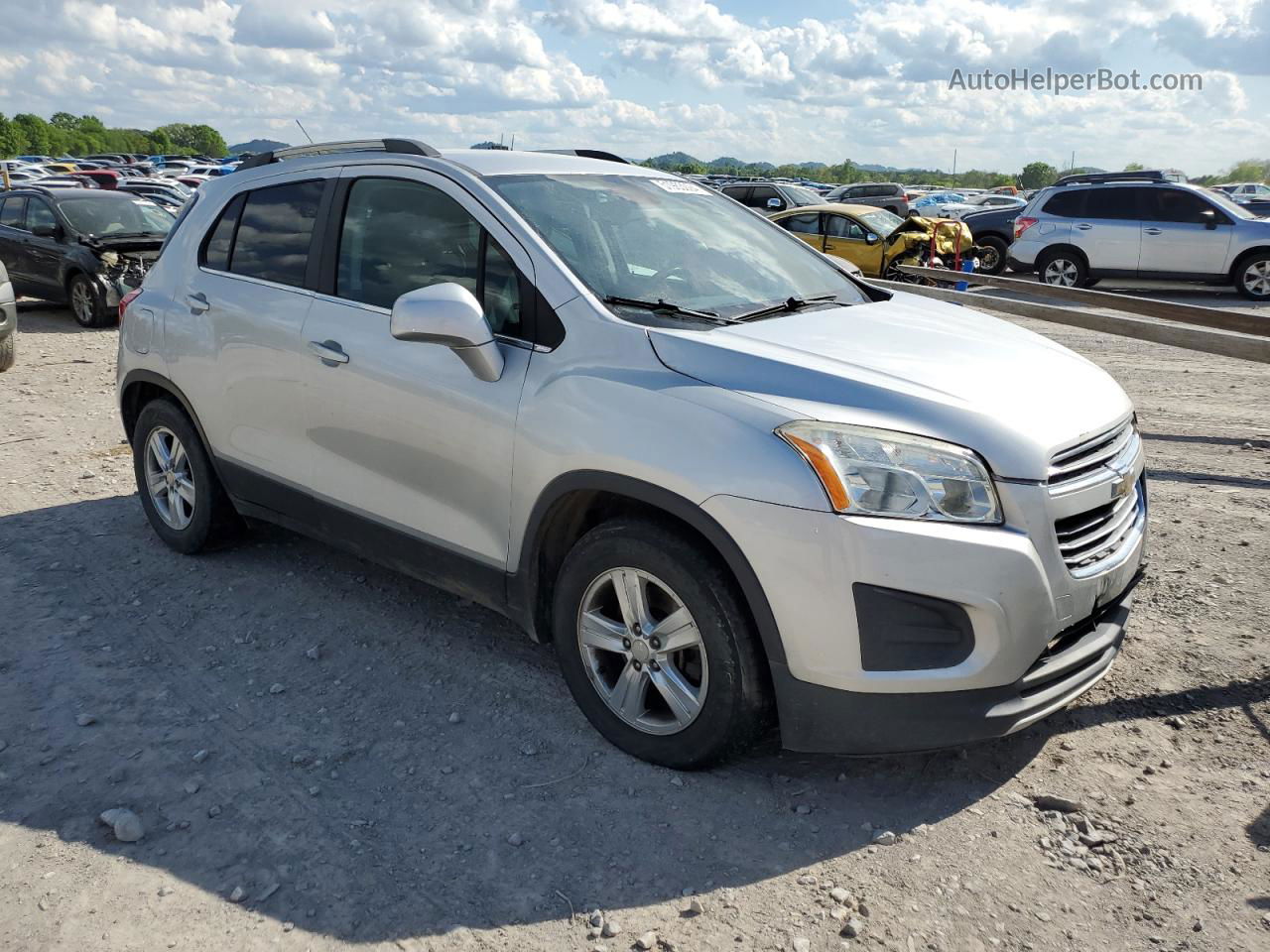 2016 Chevrolet Trax 1lt Silver vin: 3GNCJLSB3GL162073