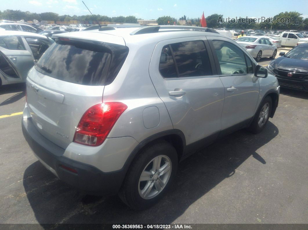 2016 Chevrolet Trax Lt Серебряный vin: 3GNCJLSB3GL165233