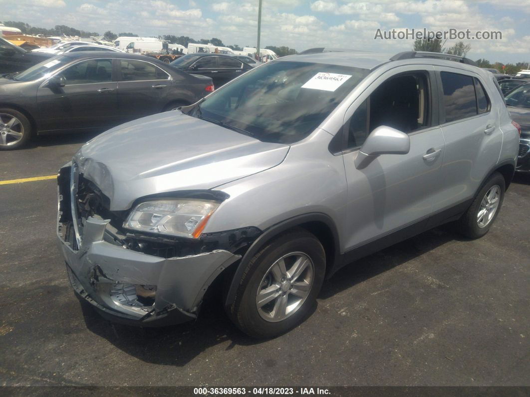 2016 Chevrolet Trax Lt Серебряный vin: 3GNCJLSB3GL165233