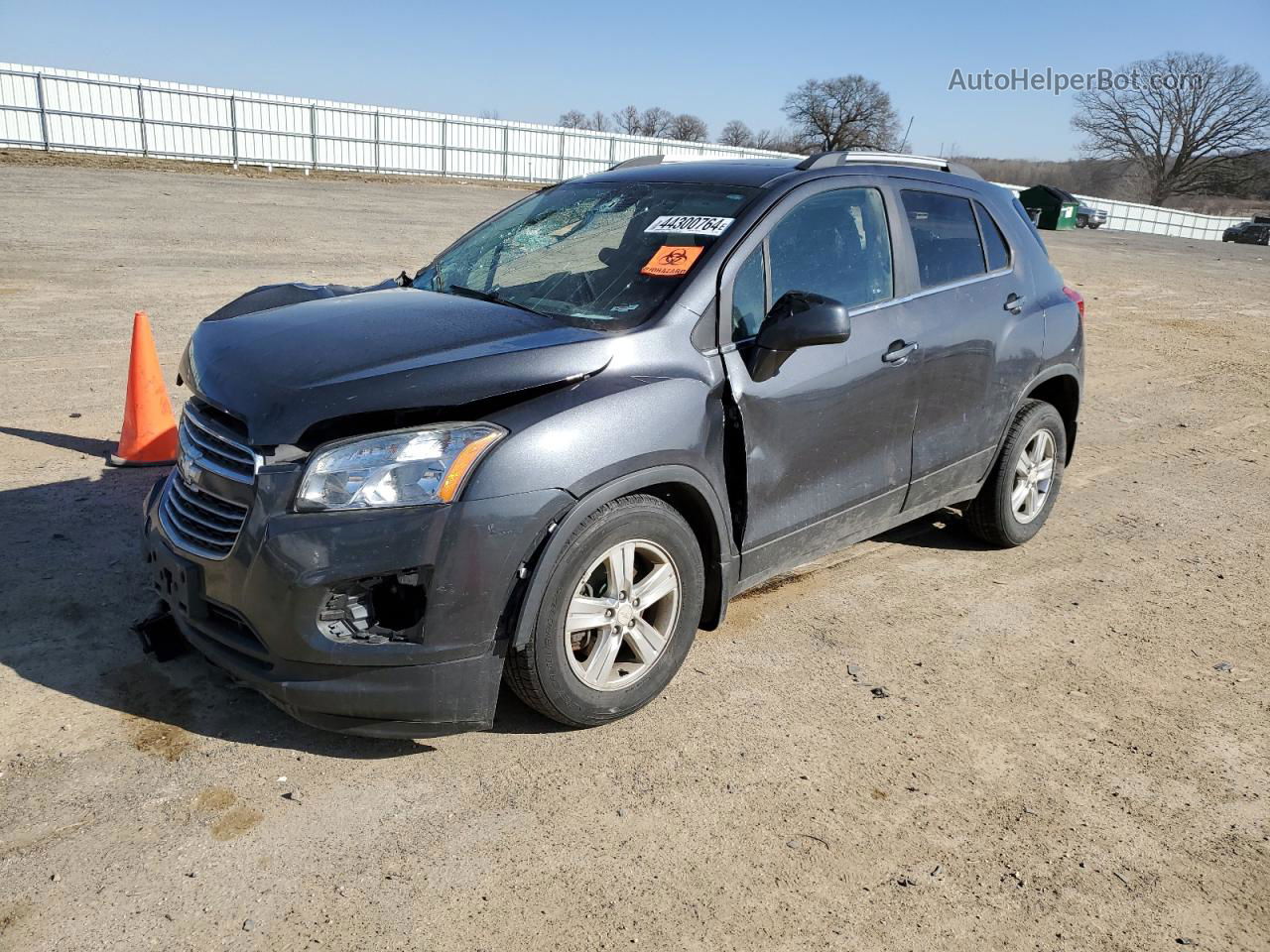 2016 Chevrolet Trax 1lt Gray vin: 3GNCJLSB3GL246488