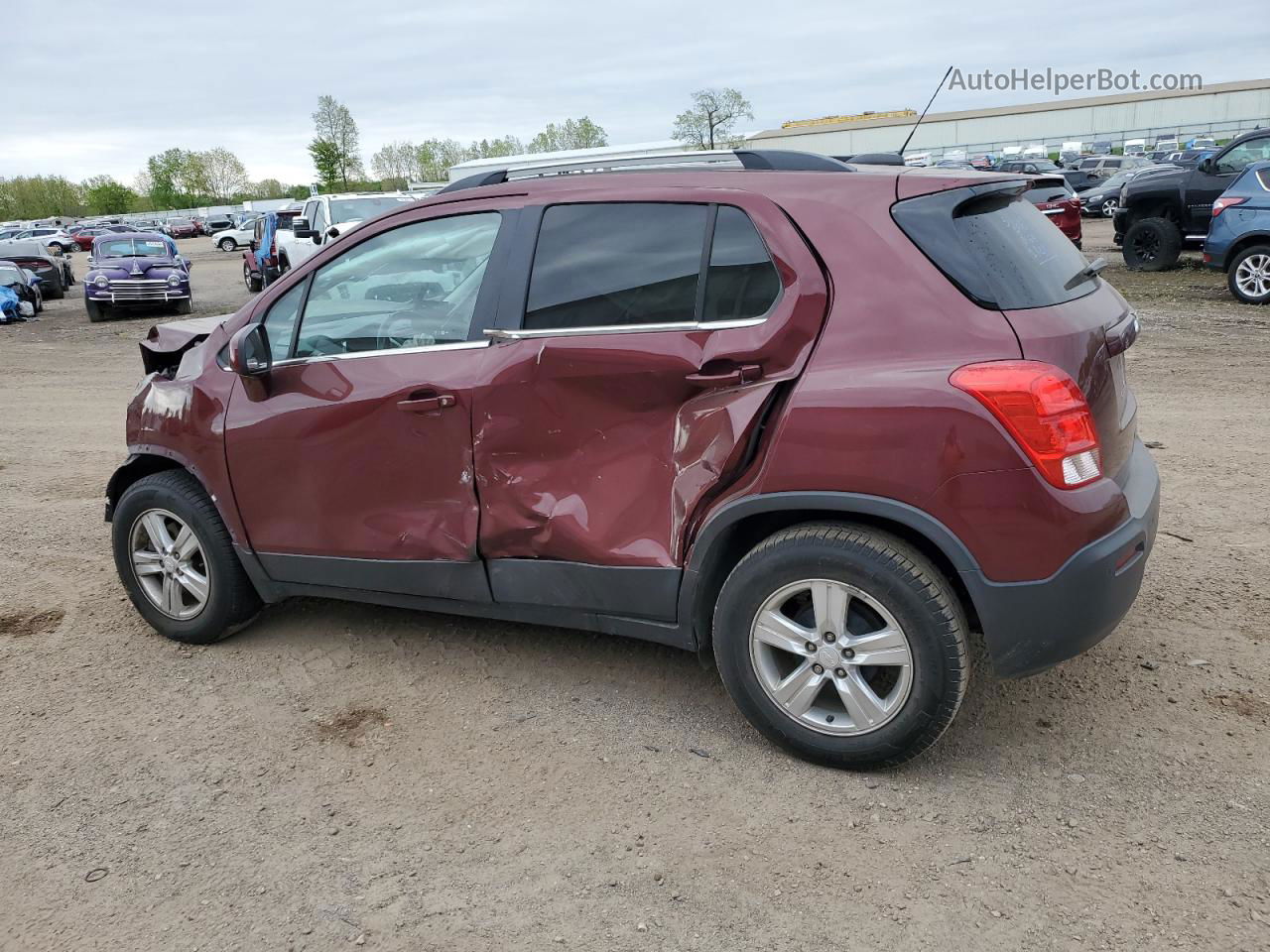 2016 Chevrolet Trax 1lt Burgundy vin: 3GNCJLSB3GL250069