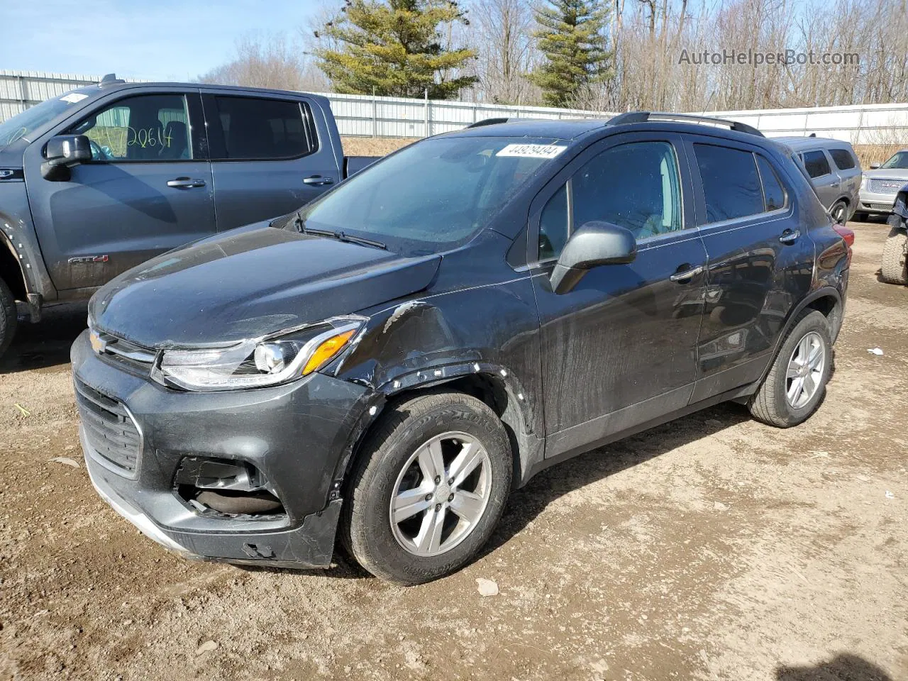 2019 Chevrolet Trax 1lt Серый vin: 3GNCJLSB3KL232597