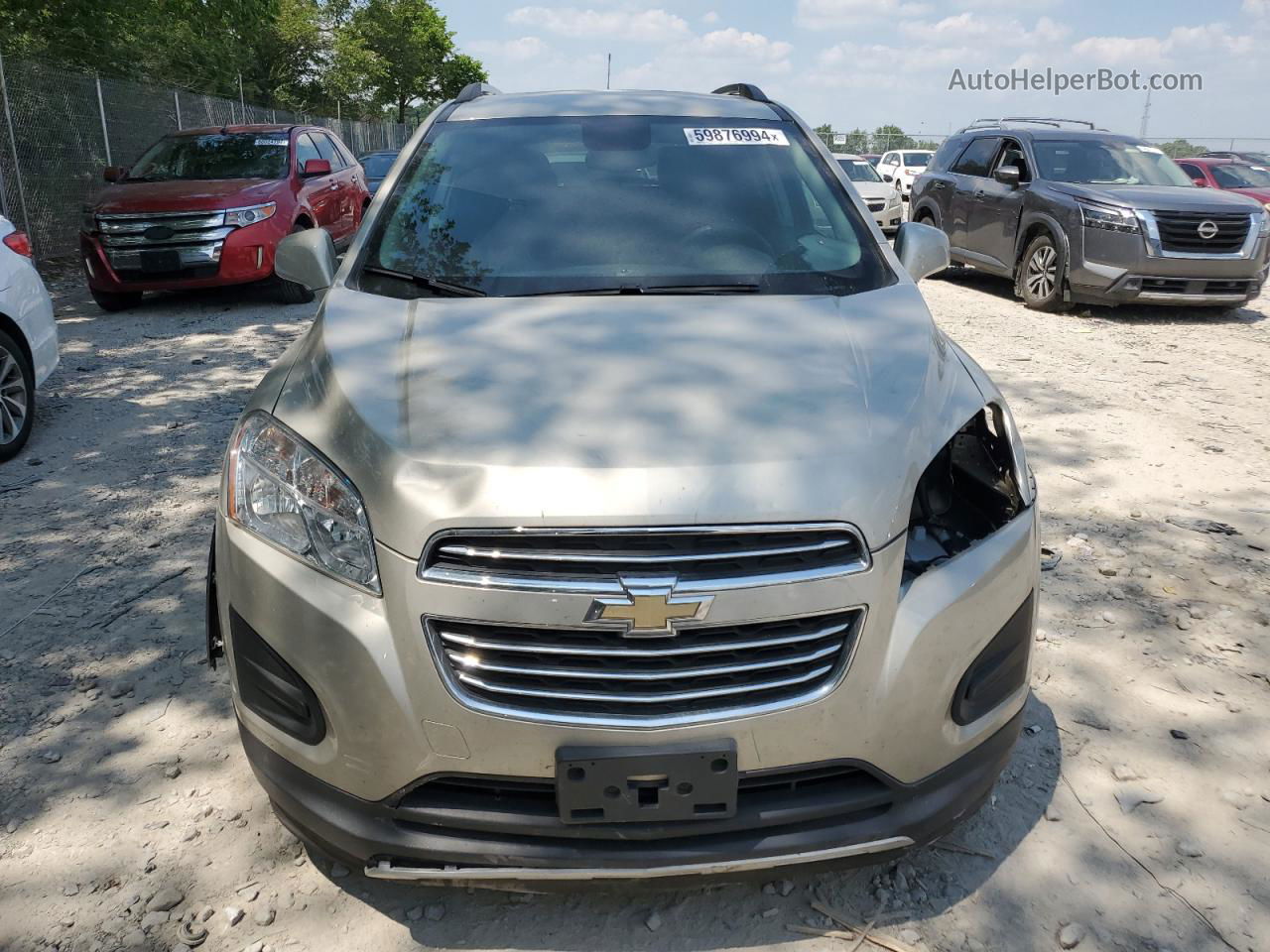 2016 Chevrolet Trax 1lt Бежевый vin: 3GNCJLSB4GL155293