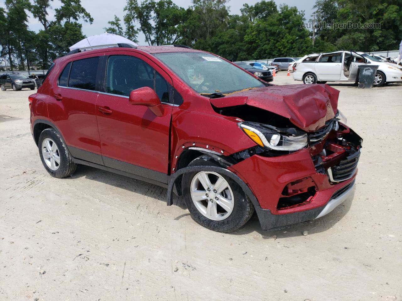 2019 Chevrolet Trax 1lt Red vin: 3GNCJLSB4KL270890