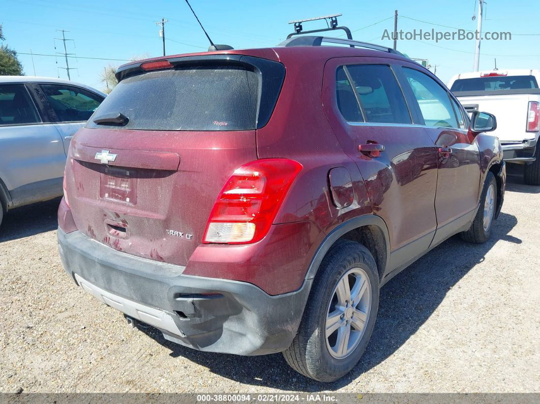 2016 Chevrolet Trax Lt Burgundy vin: 3GNCJLSB5GL170885