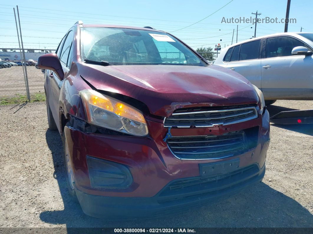 2016 Chevrolet Trax Lt Burgundy vin: 3GNCJLSB5GL170885