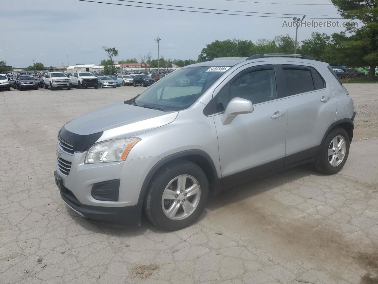 2016 Chevrolet Trax 1lt Серебряный vin: 3GNCJLSB6GL234738