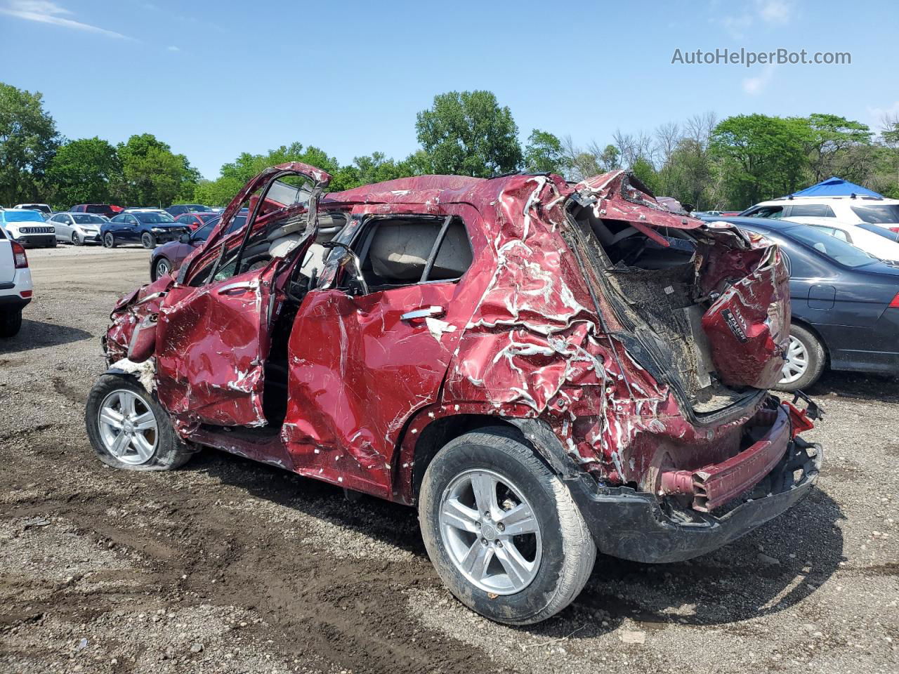 2019 Chevrolet Trax 1lt Red vin: 3GNCJLSB6KL294088