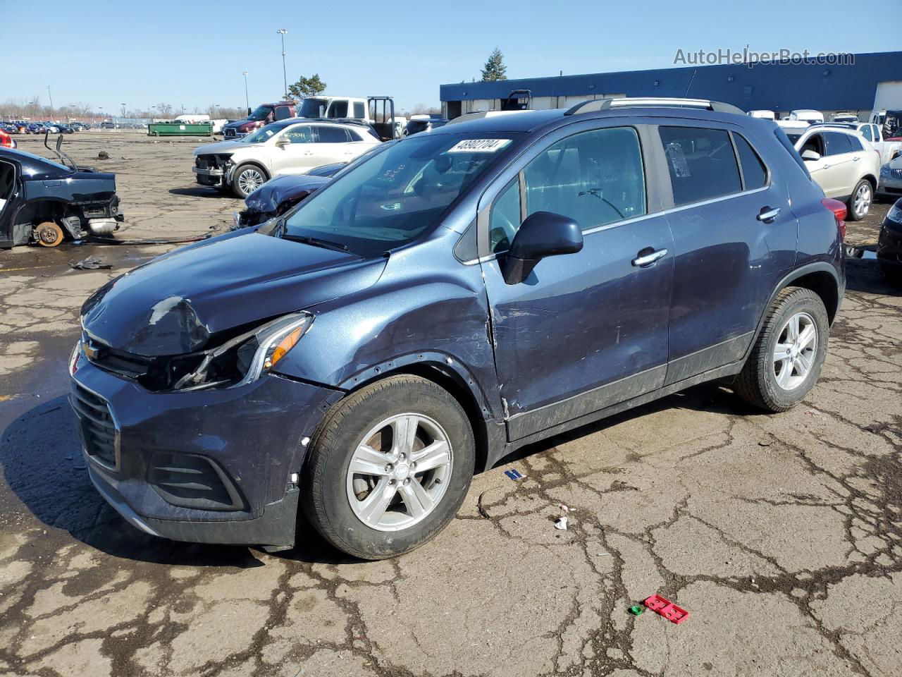 2019 Chevrolet Trax 1lt Blue vin: 3GNCJLSB7KL133409