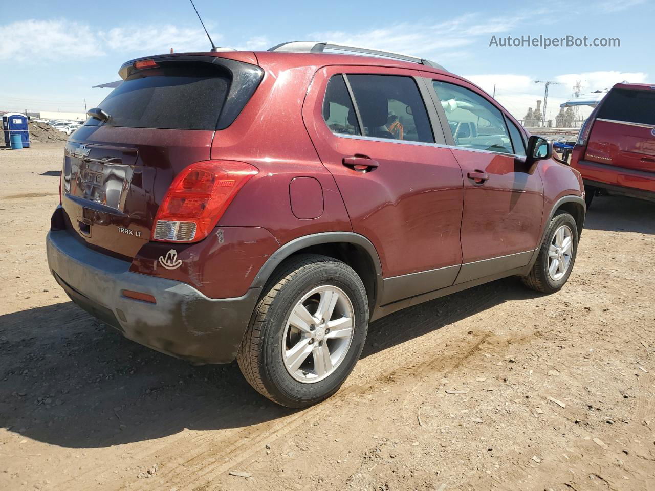 2016 Chevrolet Trax 1lt Burgundy vin: 3GNCJLSB8GL179533