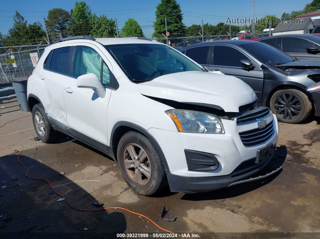 2016 Chevrolet Trax Lt White vin: 3GNCJLSB8GL186031