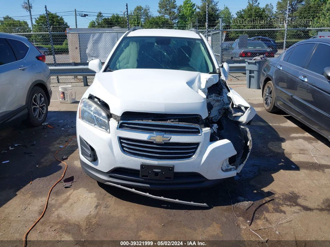 2016 Chevrolet Trax Lt White vin: 3GNCJLSB8GL186031