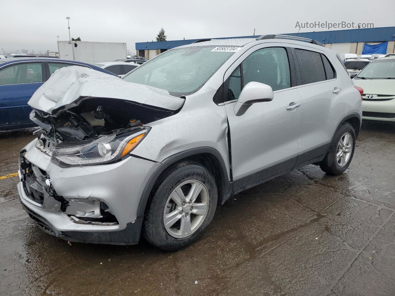 2019 Chevrolet Trax 1lt Silver vin: 3GNCJLSB9KL245015