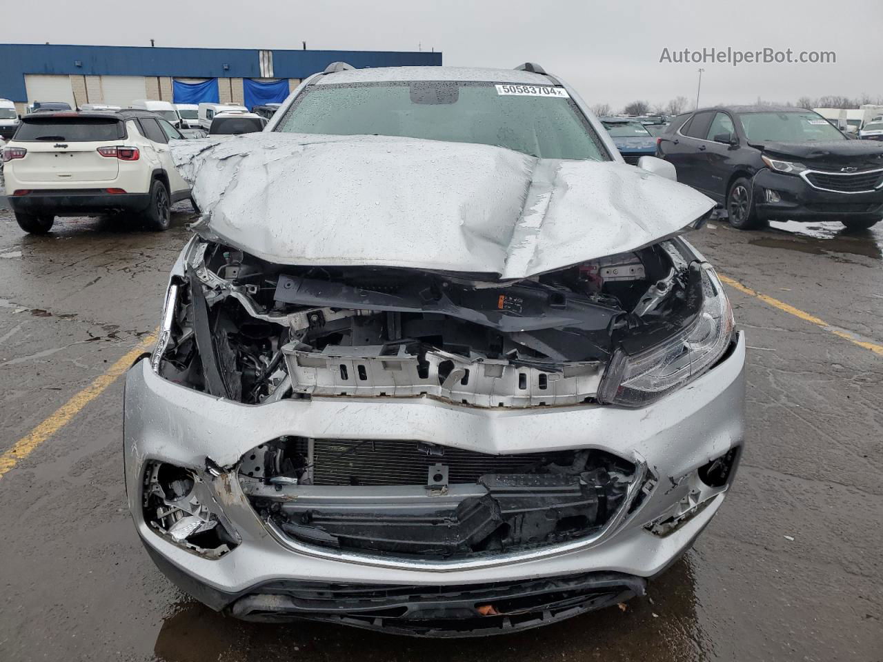 2019 Chevrolet Trax 1lt Silver vin: 3GNCJLSB9KL245015