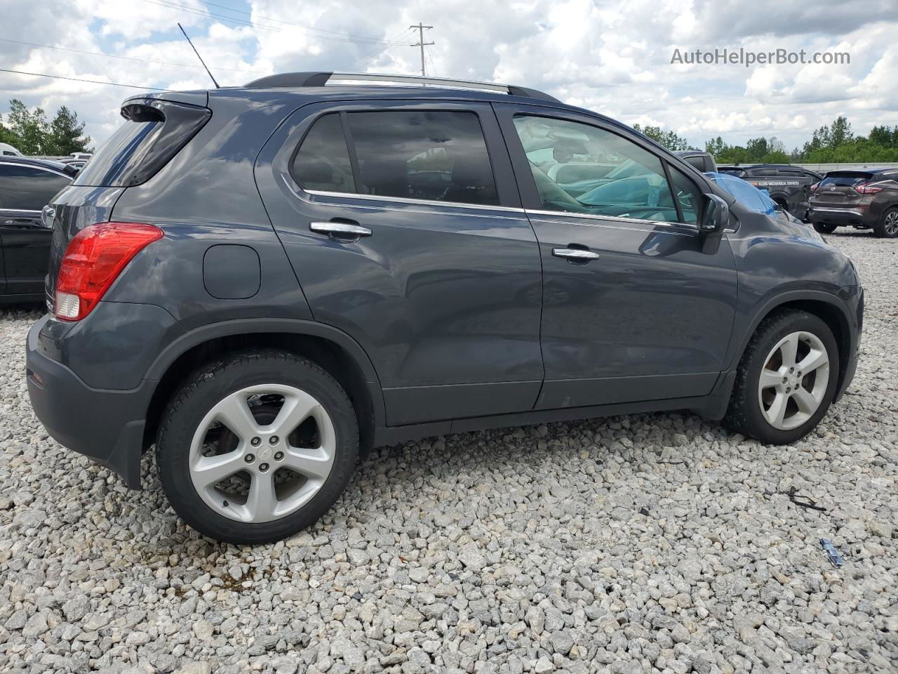 2016 Chevrolet Trax Ltz Серый vin: 3GNCJMSB1GL161011