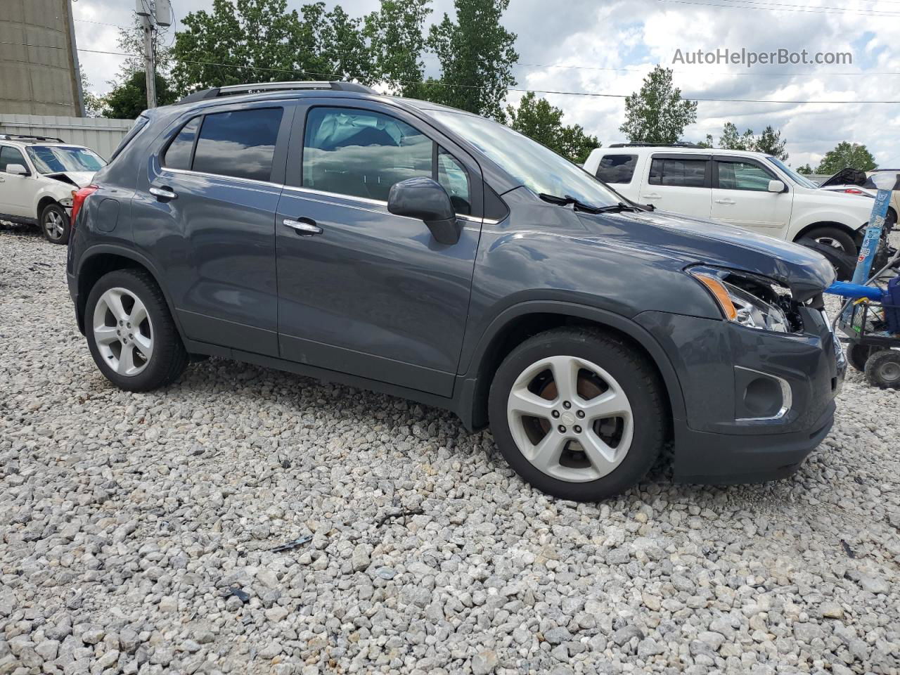 2016 Chevrolet Trax Ltz Серый vin: 3GNCJMSB1GL161011