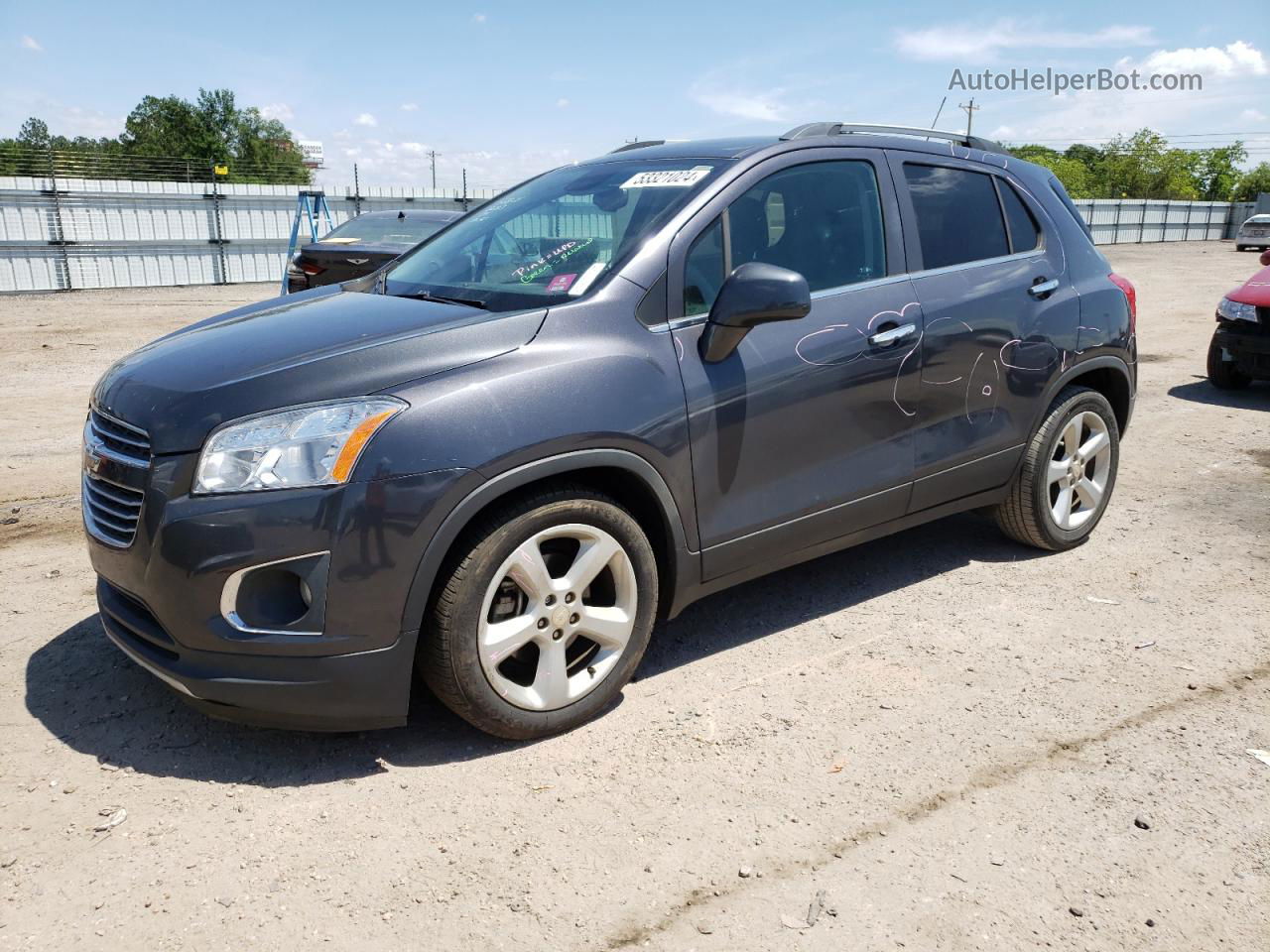 2016 Chevrolet Trax Ltz Gray vin: 3GNCJMSB9GL203070