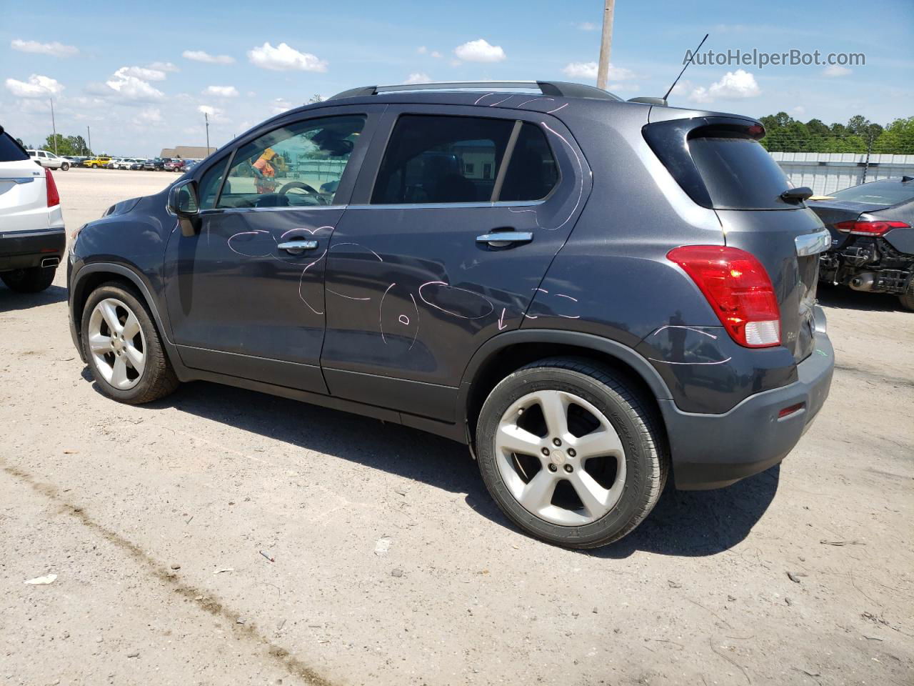 2016 Chevrolet Trax Ltz Серый vin: 3GNCJMSB9GL203070